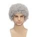 Perruques synthétiques à clips pour hommes, cheveux courts et bouclés, gris, petite coiffure bouclée, perruque duveteuse pour Halloween, cosplay_voghion.com