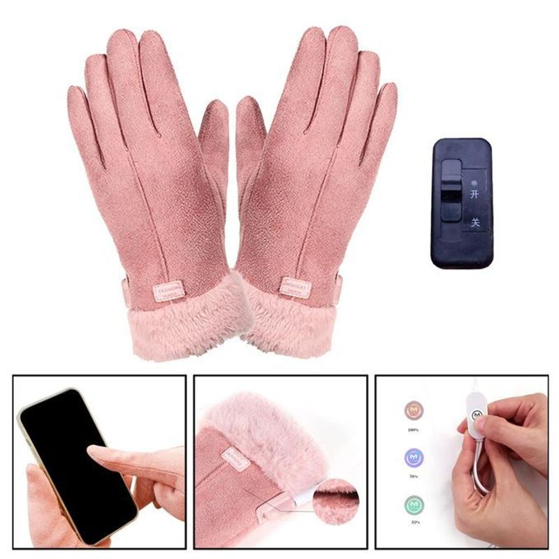 Mănuși de încălzire electrice USB rezistente la frig pentru schi în aer liber, motocicletă, călătorește, încărcare caldă, mănuși de încălzire electrice pentru femei, comori_voghion.com