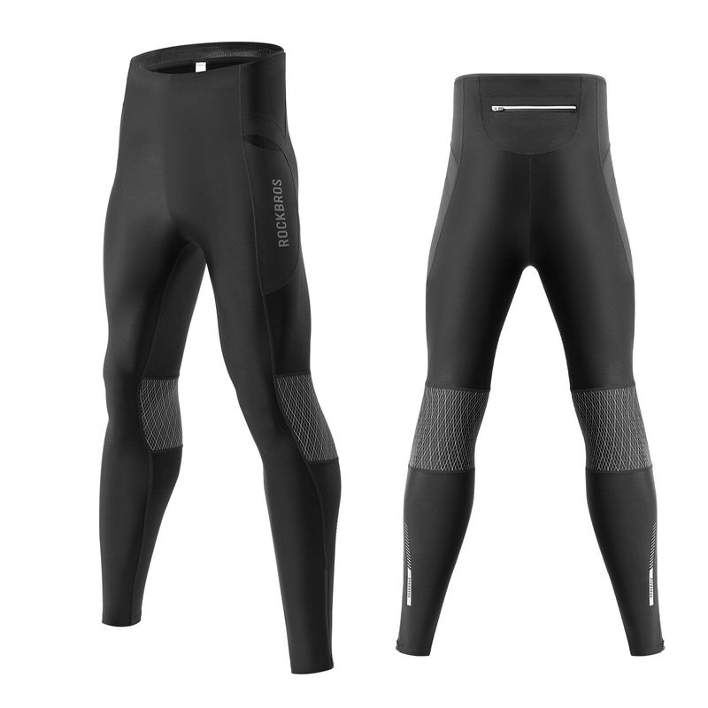 Pantaloni da ciclismo invernali da uomo ROCKBROS, foderati in pile termico, per sport all'aria aperta, taglie dalla S alla 4XL_voghion.com
