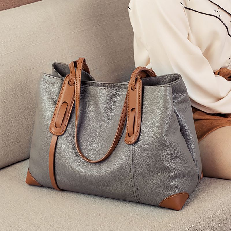 Borsa a tracolla grande in pelle per mamma e anziani, grande capacità_voghion.com