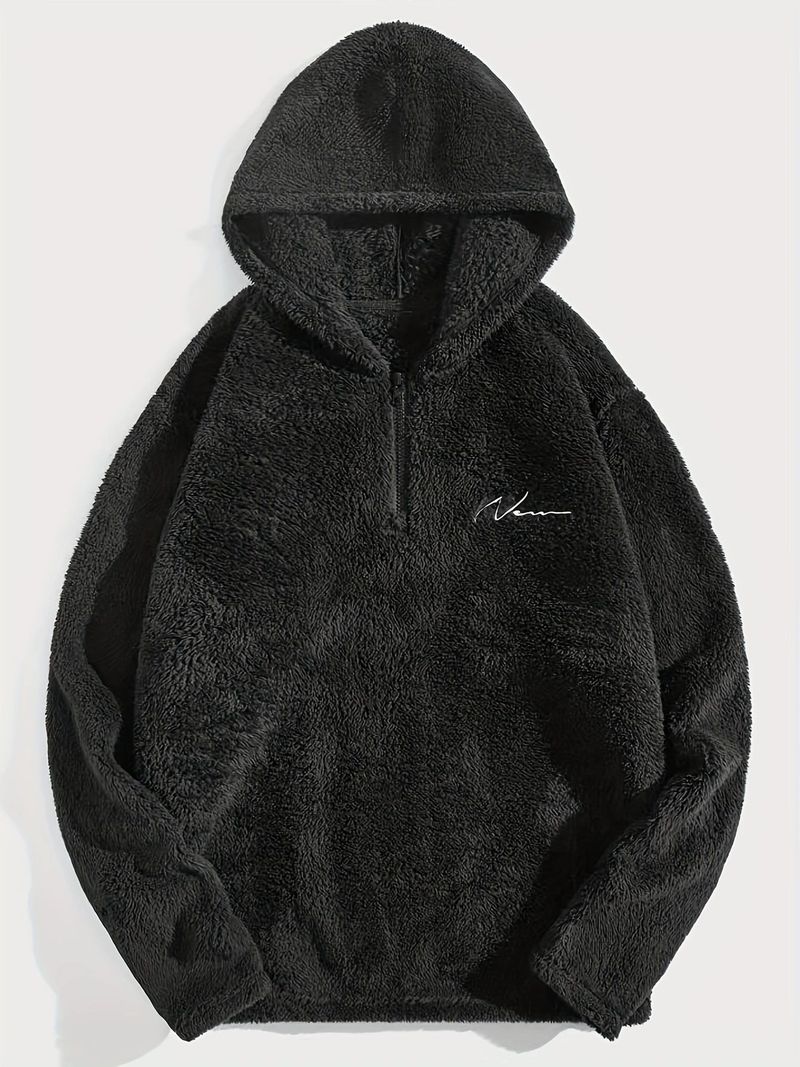 Unisex Oversized Fleece Hoodie - Soft Brushed Polyester Pullover With Adjustable Drawcord (S-XXL)_voghion.com
