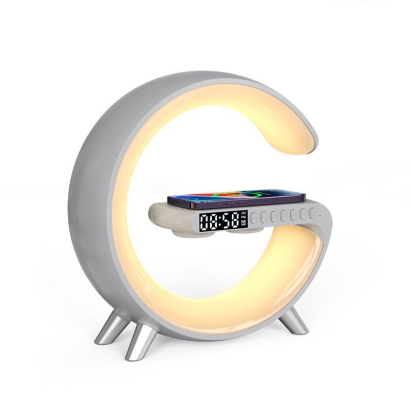 Multifunctional Wireless Charger Alarm Clock Speaker APP RGB Light Fast Charging Station For IPhone 11 12 13 14 Samsung_voghion.com