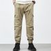 Men's Casual Cargo Pants - American Vintage Style Cotton Workwear Joggers With Elastic Cuffs, Comfortable & Durable For Spring & Fall_voghion.com