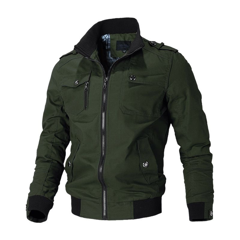 Lässige Cargo-Jacke für Herren aus Baumwolle in Übergröße_voghion.com