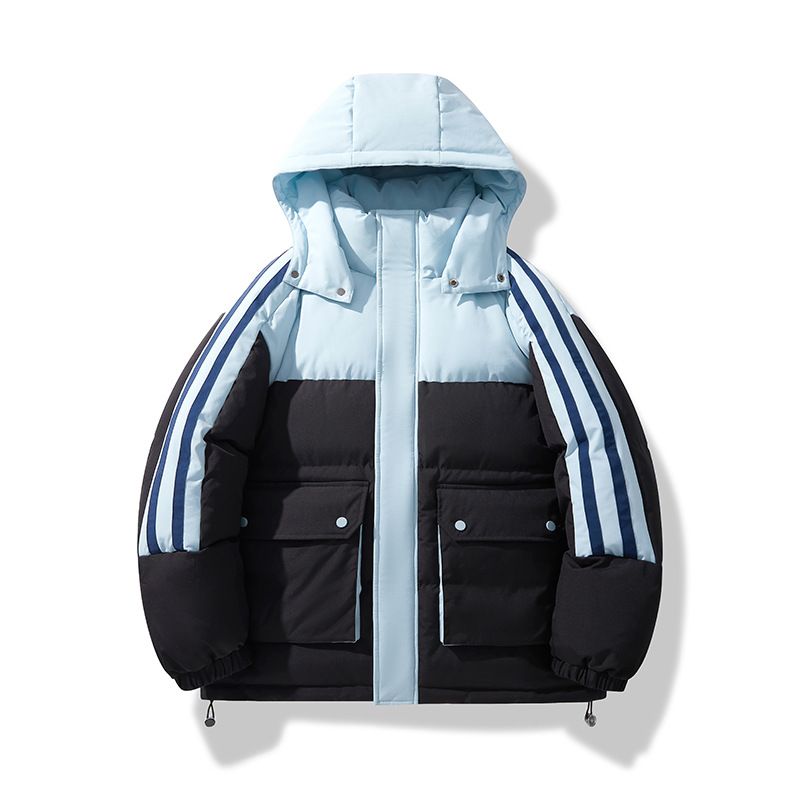 ​​Unisex Lightweight Quilted Jacket With Hood, Trendy Streetwear Puffer Coat For Men & Women (White/Black/Khaki)​​_voghion.com