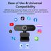 4K Webcam 1440P 2K Web 1080P EMEET C60E Autofocus USB Computer Camera For Live Streaming/ Video Call/ Conference_voghion.com