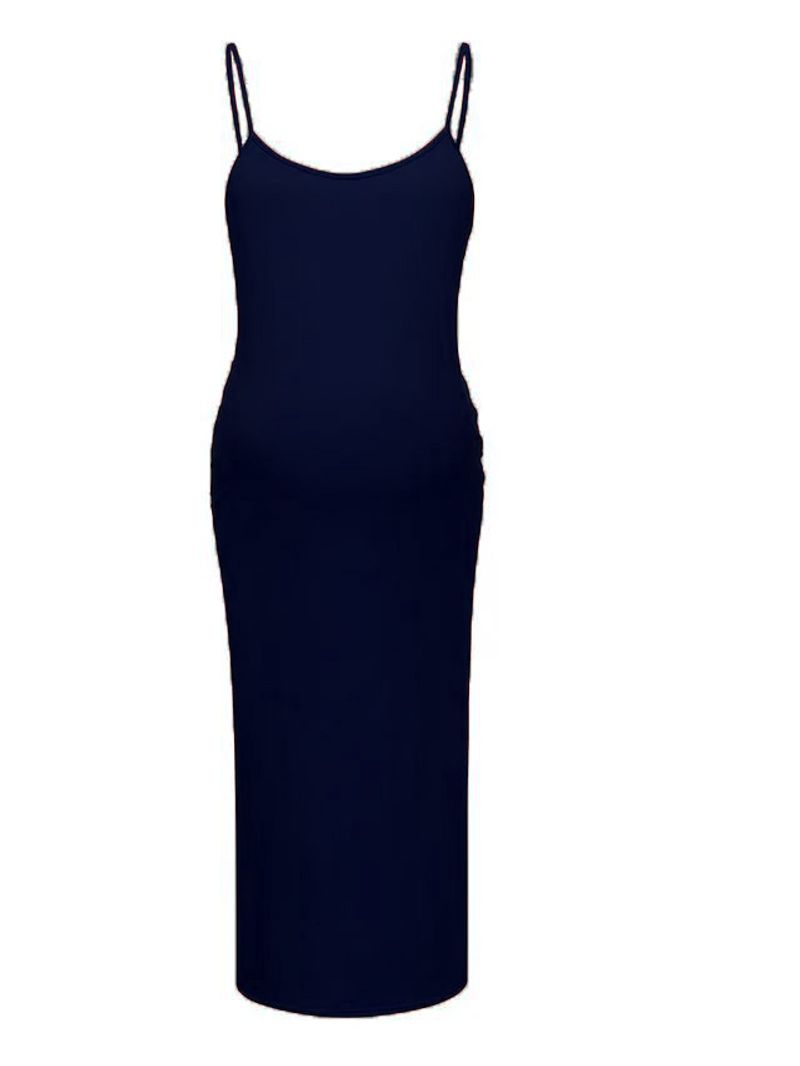 Ny kamisolkjole for gravide, sexy, komfortabel, ensfarget sommerkjole_voghion.com