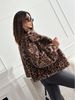 K Fashionable Personality New Furry Leopard Pattern Collarless Short Coat_voghion.com