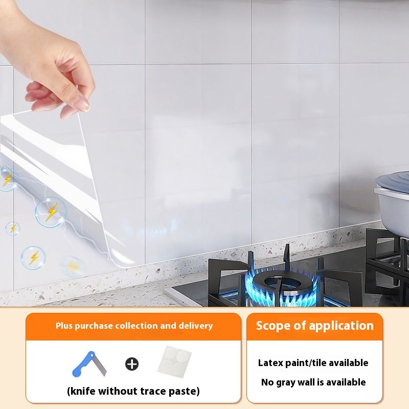 Transparent paper protective self-adhesive film, table kitchen kick electrostatic wall sticker, waterproof and anti_voghion.com