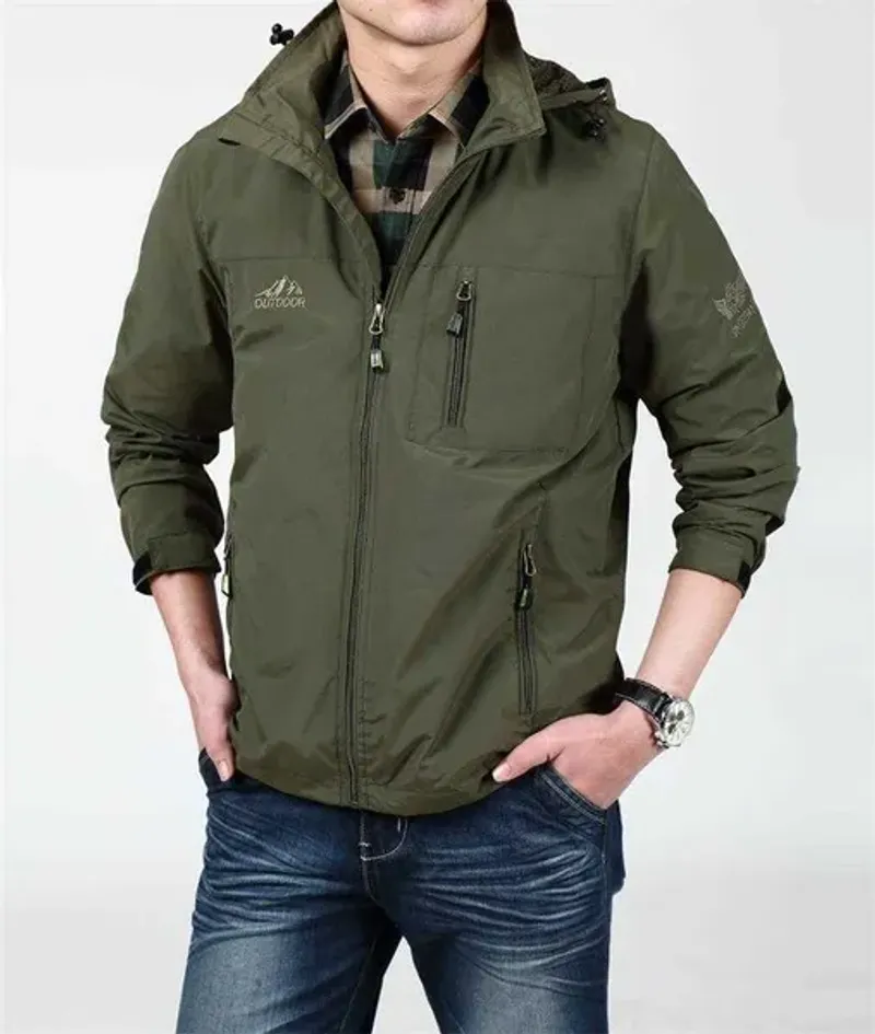 Herrenjacken Bomber Soft Shell Army Atmungsaktiver winddichter Regenmantel Wasserdichte Jacke mit mehreren Taschen Windjacke Herrenmantel_voghion.com