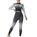 New Gradient Yoga Women's High-End Dopamine Moisture-Wicking High-Elastic Seamless Sports Suit_voghion.com