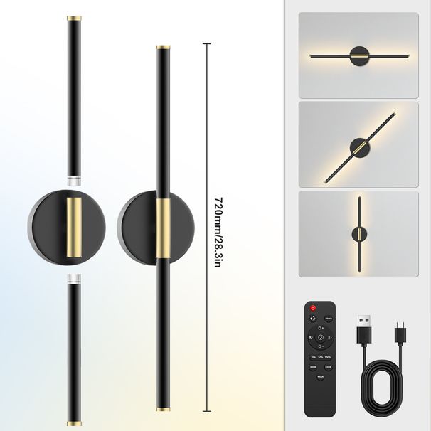 Dual Head Wall Light - Magnetic Detachable Reading Lamp With Dimmable LED & USB Charging, Cordless Plug-in Design For Bedroom/Study_voghion.com