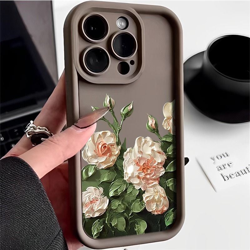 Cute Flower Soft Silicone Case For Redmi Note 13 12 11 10 9 8 7 Pro Plus 11S 13C 12C Matte Camera Protection Phone Cover_voghion.com
