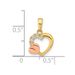 14K Two-tone Open Heart CZ Pendant_voghion.com