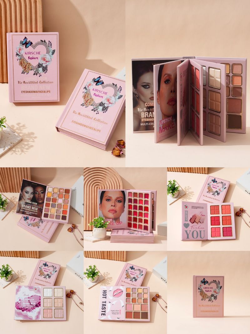 BUCH Make-up 5-Schicht-Palette Perlglanz-Erdton Kleinserie Langanhaltendes Lidschattenbuch_voghion.com