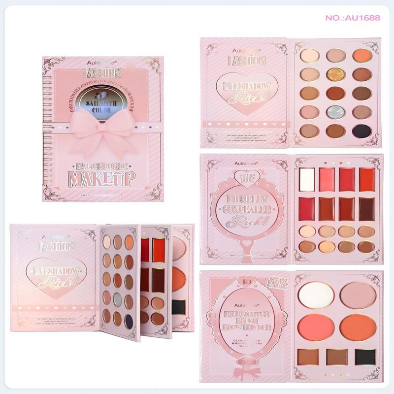 Eye Shadow New Three Page 38 Color Eyeshadow Palette Makeup Book Matte Pearlescent Blush Concealer Lipstick All In One Makeup_voghion.com