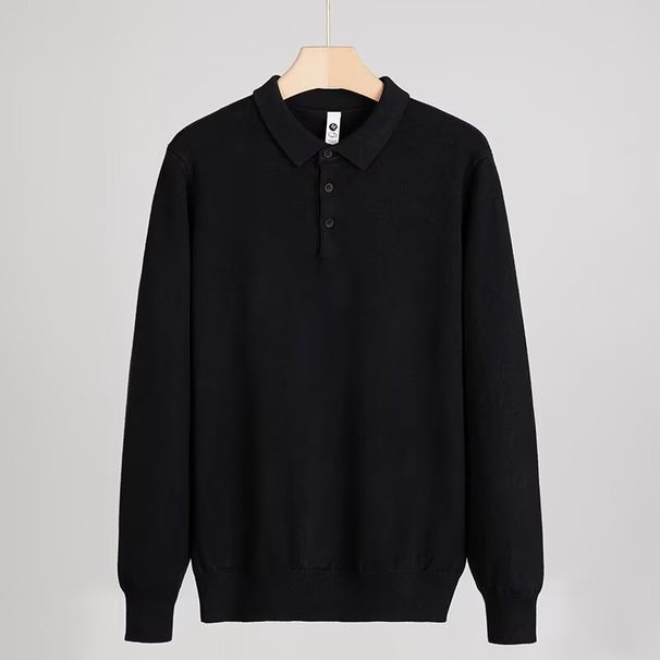 Casual Loose-Fit Button-Down Knit Polo Shirt - Stylish & Breathable For Men & Women (Multiple Colors & Sizes)_voghion.com