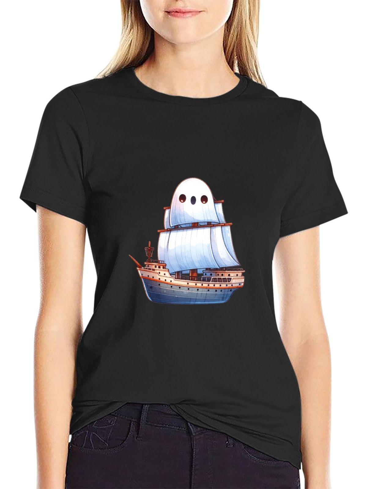 Pomladne in poletne evropske in ameriške ženske nove ženske majice za prosti čas, ohlapne majice s potiskom_voghion.com