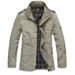 Men's Oversized Stand Collar Jacket - Business Casual Zip-Up Coat With Multi-Pockets_voghion.com