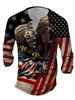 Unbeatable Quality Summer Digital Printed Youth Henley Shirt 7-Button Men's Casual Long Sleeve_voghion.com