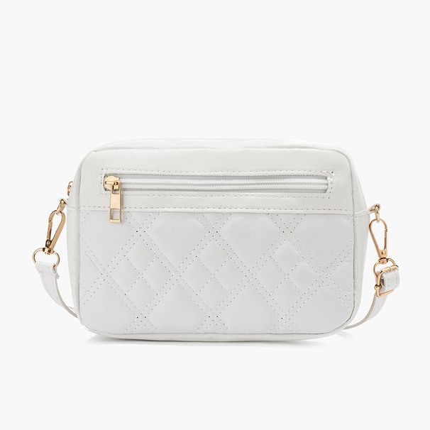 Sac bandoulière matelassé - Sac à main léger et élégant avec double fermeture éclair et bandoulière réglable, couleur unie, polyvalent_voghion.com