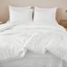 Steppdeckenset, weiße, einfarbige Ballquaste, dicke Steppdecke, Steppdecke mit Kern aus Chemiefasern, dreiteiliges Set_voghion.com