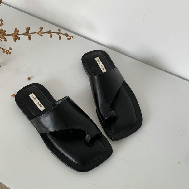 Crowdsourcing-Design, Flip-Flops für Damen mit quadratischer Zehenpartie, neue vielseitige Sommer-Strandschuhe für den Außenbereich im Jahr 2023_voghion.com