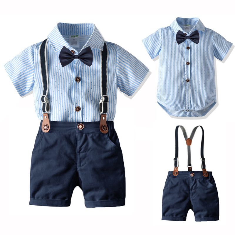 Baby clothes Baby boy suit baby crawl dress formal short sleeved jumpsuit overalls_voghion.com