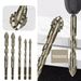 Four-Edged Eccentric Drill Bit Skewed Head High Hardness Tile Drill Bit Serrated Concrete Drill Bit Set For 4/6Pcs Drilling Tool_voghion.com