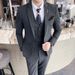 Herretøj 2024 mode nyt efterår og vinter plaid jakkesæt herre tredelt jakkesæt koreansk stil britisk slim fit bryllup jakkesæt_voghion.com