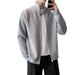 Herrenbekleidung Pullover Strickjacke dünner Pullover Herren trendiger einfarbiger Langarm-Reißverschluss Herrenmantel_voghion.com
