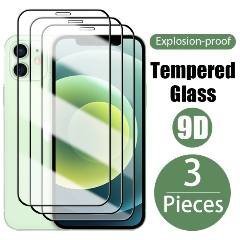 3Pcs Tempered Glass For IPhone 11 12 13 14 Pro Max 6 6s 8 7 Plus Screen Protector For iPhone 12Mini 13Mini XSMAX X XR SE2020 Full Cover Glass_voghion.com