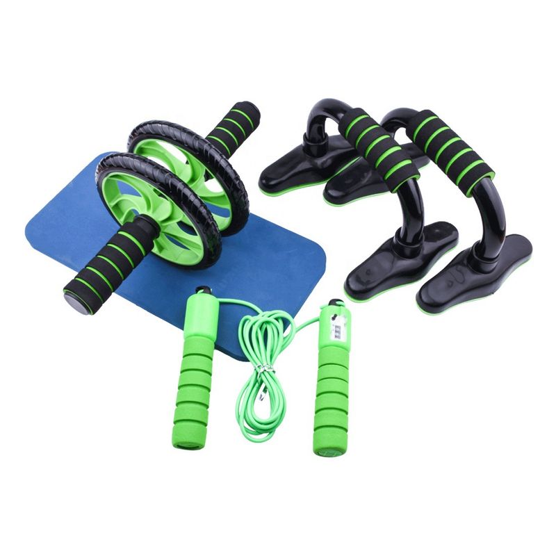 Fitness Equipments Abdominal Wheel Set Core Strength Exercise Novice Abdominal Muscle Training Push Up Stand Abdominal Device_voghion.com