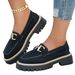 Neue Loafer für Frühling und Herbst 2025, große Größen, lässiger Ketten-Stil, britischer Stil, dicke Sohle, Export-Retro-Damenschuhe_voghion.com