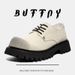 Scarponi da lavoro retrò da uomo Buffny - Scarpe Oxford traspiranti con suola spessa per un abbigliamento casual, comode ed eleganti (nero/bianco)_voghion.com