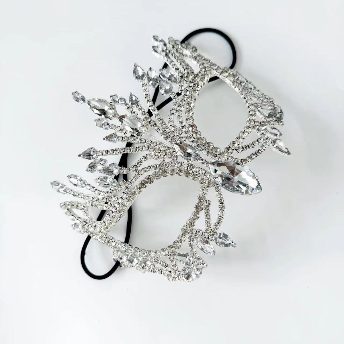 Geometrisk rhinestone maske damer maskerade feriefest mystisk Halloween maske_voghion.com