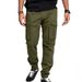 2025 Spring New American Style Loose Men's Casual Cargo Drawstring Multi-Pocket Straight Long Pants_voghion.com