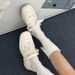 Niche Design Lace-up Ballet Women's Shoes 2025 Spring/Summer New Hidden Wedge Shallow Mouth Peplum Flat Shoes_voghion.com