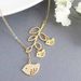 European And American New Simple Collarbone Chain, Gold-plated Hollow Bird Leaf Necklace_voghion.com