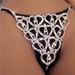 Sieviešu Sexy Rhinstone Apakšveļa Ķēdes uzvalks Crystal G-String Bikini Krūšturis Sparkly Party Crop Top Biksītes Juvelierizstrādājumi Aksesuāri_voghion.com