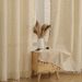 Simple Style Linen Woven Door Curtain Curtain Artistic Style Bedroom Living Room Light Transmitting But Not Transparent_voghion.com
