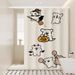Tenda da doccia con porta divisoria senza fori, in tessuto impermeabile, con motivo a cucciolo, stile cartone animato_voghion.com