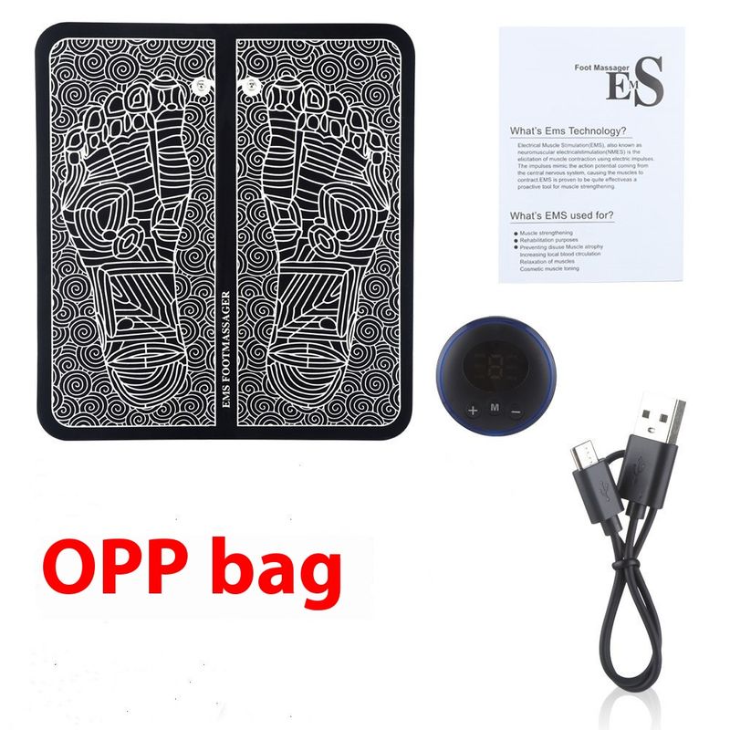 Mikrotokovna akupunkturna terapija za podplate, inteligentna EMS masažna blazinica za stopala, USB polnilni masažer_voghion.com