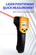 Professionelles Infrarot-Thermometer, berührungslos -50 °C bis 500 °C, sofortige Anzeige in 0,5 s, einstellbarer Emissionsgrad, LCD mit Hintergrundbeleuchtung_voghion.com