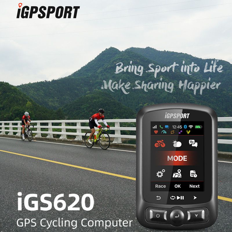 Ordinateur de vélo GPS intelligent IGS620, navigation pour vélo de route et VTT_voghion.com
