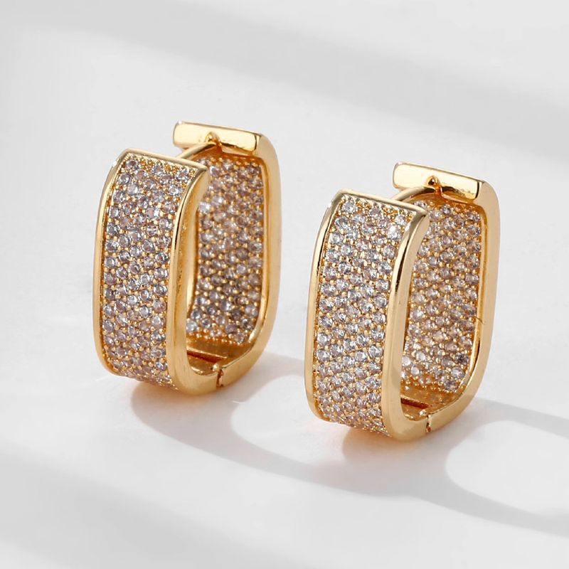 Joseph Jewelry Sense Micro-inlaid with Full Diamond Ear Buckle Korean Elegant Earrings Women Fashionable Internet Celebrity Earrings_voghion.com
