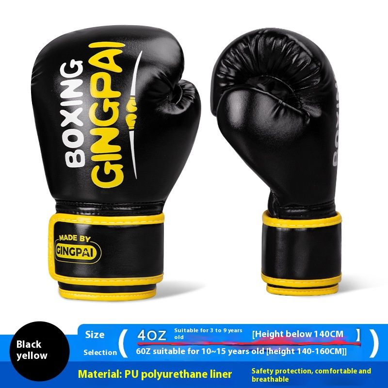 Guantes de boxeo tailandeses profesionales para niños de 3 a 15 años, hombres y mujeres, equipo de entrenamiento de Sandboxing,_voghion.com