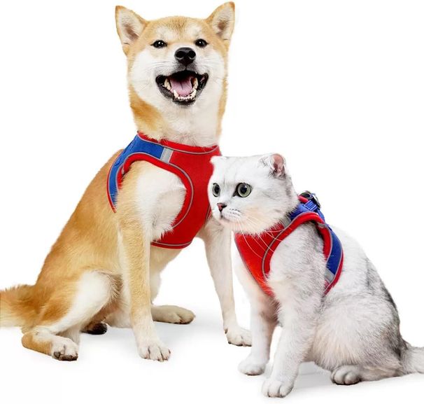 1PC Universal Cat And Dog Harnesses, Tension-free Adjustable Pads, Reflective Sutured Chest Straps, And Non-suffocating Pet Backs_voghion.com