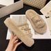 Shoes New autumn and winter home furry slippers furry thick sole women's room non slip soft sole home cotton slippers_voghion.com