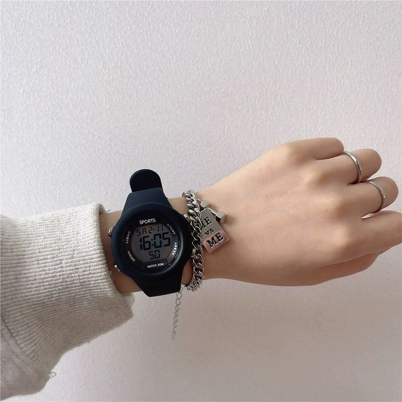 Electronic Watch For Women, Leisure Campus Sports, Waterproof, Luminous Sports, Multi Function Jewelry Watch For Women_voghion.com